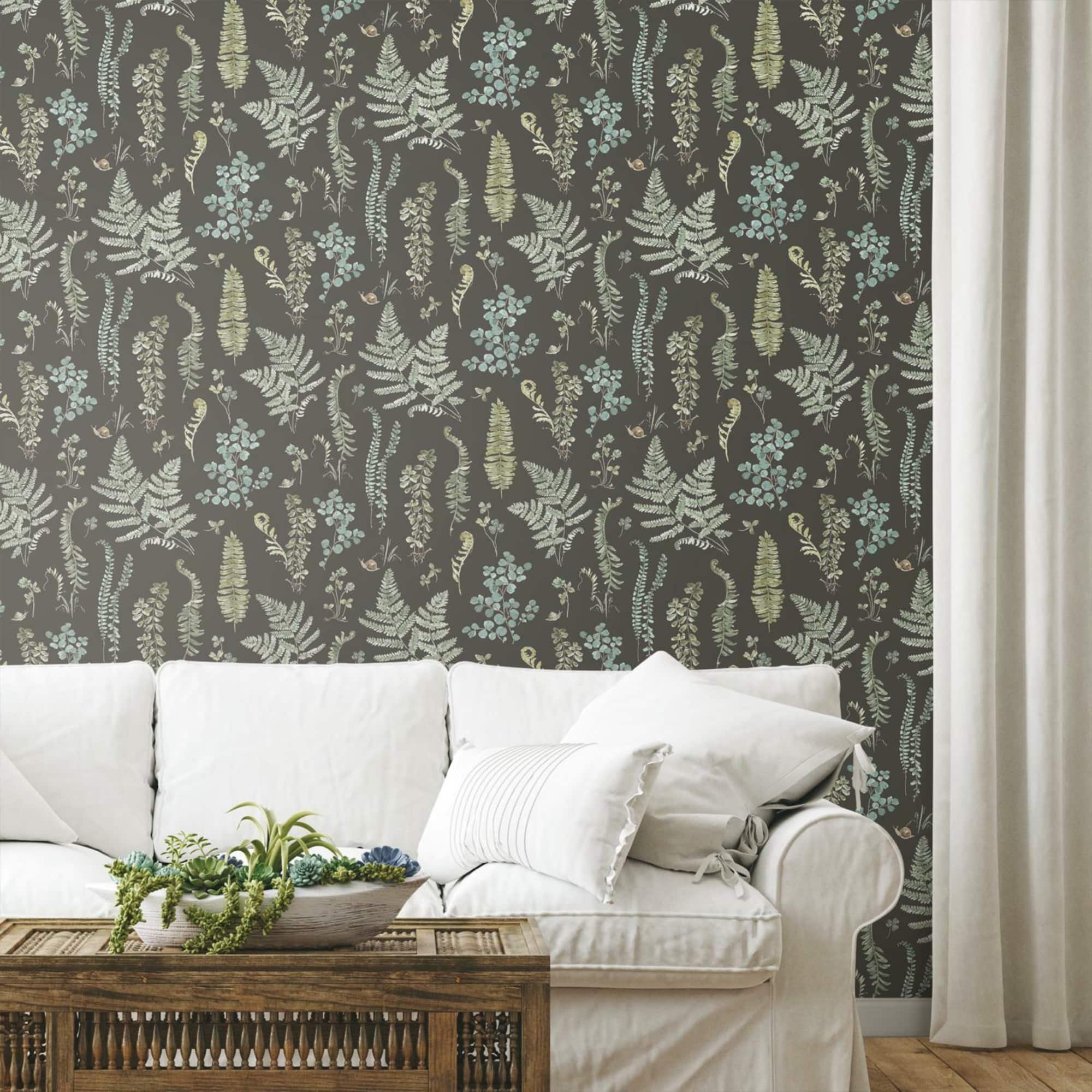RoomMates Sage Fern Study Peel & Stick Wallpaper